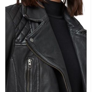All Saints Cargo Leather Jacket